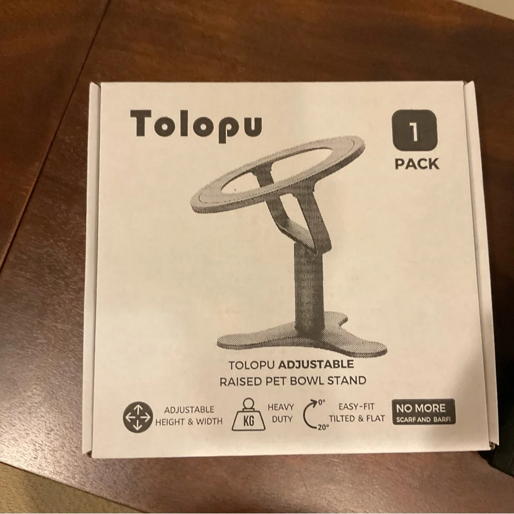 Tolopu Adjustable Raised Pet Bowl Stand